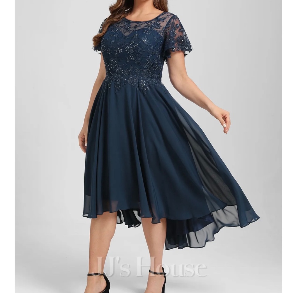JJ House navy blue bridesmaid dress